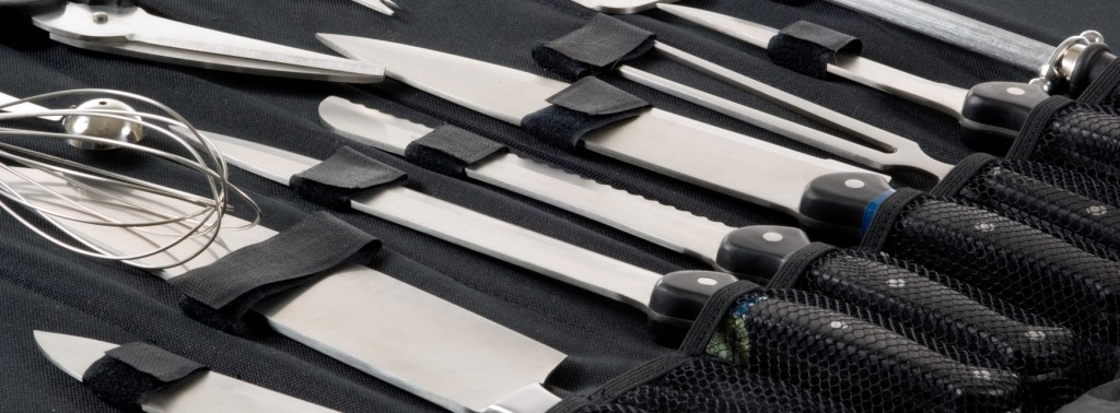Professional Chef's knife set in black case
